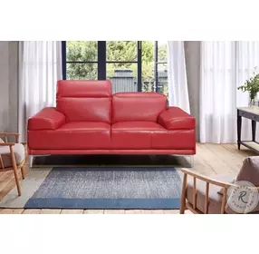 Nicolo Red 72" Loveseat