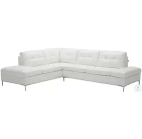 Leonardo White Chaise LAF Sectional