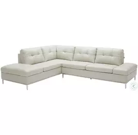 Leonardo Silver Grey Chaise LAF Sectional