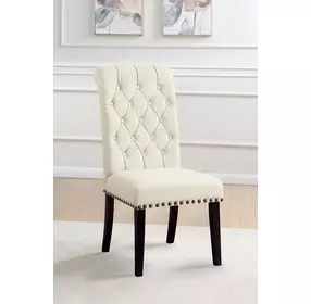 Mapleton Beige Tufted Back Upholstered Side Chair Set of 2