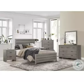 Waldorf Dark Gray King Panel Bed