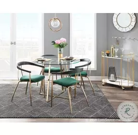 Vanessa Green Velvet Chair Set Of 2