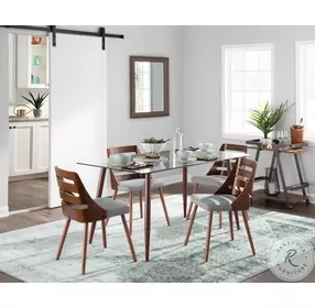 Trevi Gray And Walnut Dining Chair