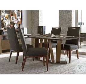 Cross Effect Rich Mocha And Bronze Gateway Flip Top Console Desk