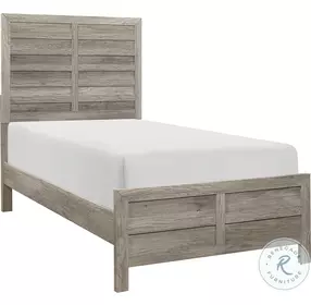 Mandan Weathered Gray Youth Panel Bedroom Set