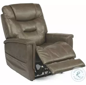 Shaw Dark Brown Power Lift Recliner With Power Headrest And Lumbar