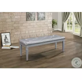Allura Silver Bed Bench