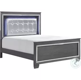 Allura Gray Upholstered Panel Bedroom Set