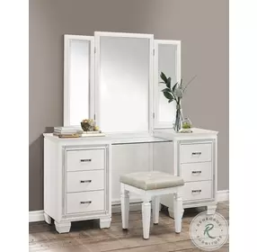 Allura White Vanity With Mirror