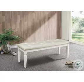 Allura White Bed Bench
