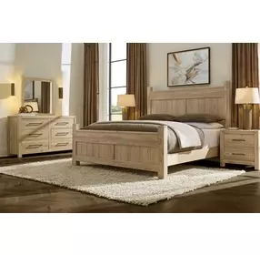 Joinery Natural Oak Queen Poster Bed