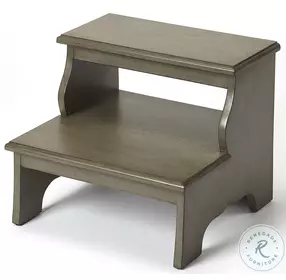 Melrose Silver Satin Step Stool