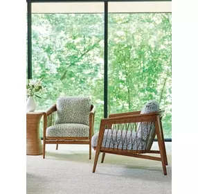 Palm Desert Davita Gray Upholstered Accent Chair