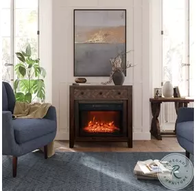 Fairview Oak 32" TV Stand with Electric Fireplace