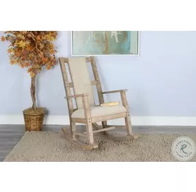 Cozy Luxe Beach Pebble Rocking Chair