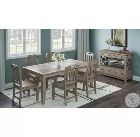 Prescott Park Weathered 4 Door Oak Server