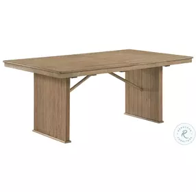 Adina Distressed Light Brown 89" Extendable Dining Room Set