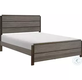 Vestavia Antique Gray And Dark Brown Panel Bedroom Set