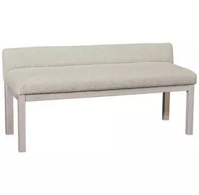 Joinery Washed White Oak and Labradoodle Performance Fabric Upholstered Bed Bench