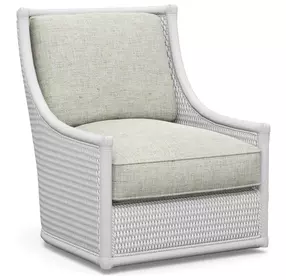 Ocean Breeze Preston Green Upholstered Swivel Chair
