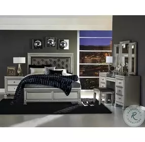 Bevelle Silver Vanity With Mirror