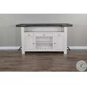 Autumn Echo White 78" Farmhouse Wood Home Bar