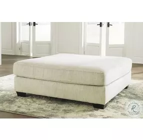 Rawcliffe Parchment Oversized Accent Ottoman