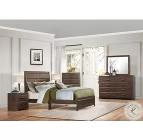 Erwan Espresso King Panel Bed