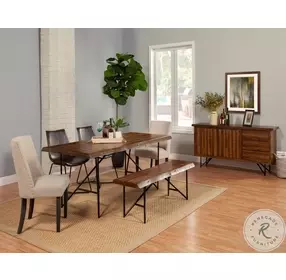 Live Edge Cream Upholstered Parson Chair Set Of 2