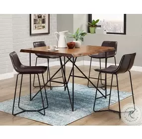 Live Edge Light Walnut Pub Table