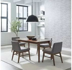 Smart Living Gray Upholstered Side Chair Set of 2
