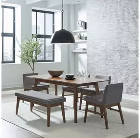 Smart Living Gray Upholstered 47" Dining Bench