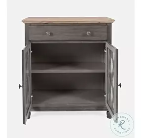 Aurora Hills Brushed Grey 2 Door Accent Cabinet