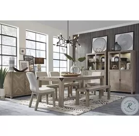 Ainsley Cerused Khaki Bench