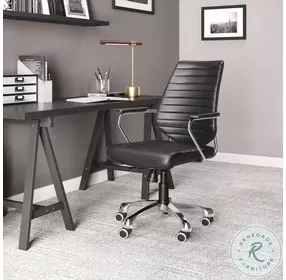 Enterprise Black Low Back Adjustable Swivel Office Chair