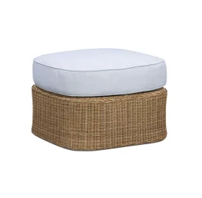 Axel Blue Performance Fabric Upholstered Outdoor Square Ottoman