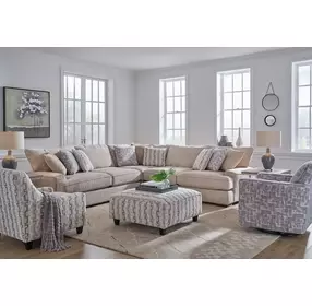 Doc Fossil Tan 3 Piece Modular Sectional with Pillows