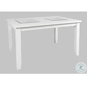 Urban Icon White Glass Inlay Extendable Dining Room Set