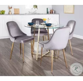 Marcel Silver And Gold Dining Chair Set of 2