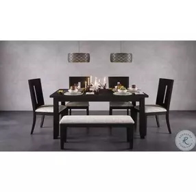 Urban Icon Black Upholstered Bench