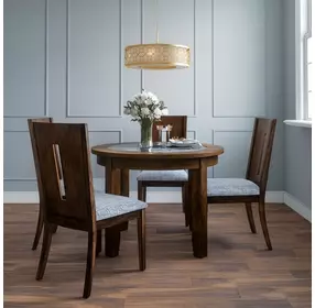 Urban Icon Merlot and Gray Upholstered 5 Piece Dining Set