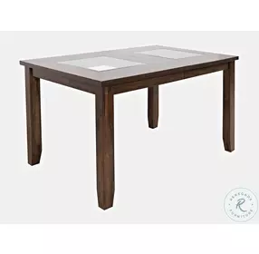 Urban Icon Merlot Glass Inlay Extendable Dining Room Set
