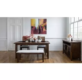 Urban Icon Merlot and Gray Upholstered 4 Piece Dining Set with Bench