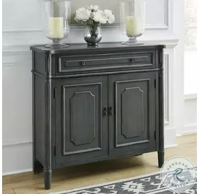 Artisan Gray And White Accent Cabinet