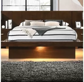 Jessica Cappuccino Queen Platform Bed