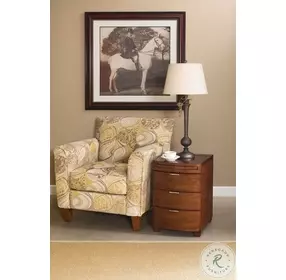 Chairsides Cherry Bowfront 3 Drawer Chairside Table