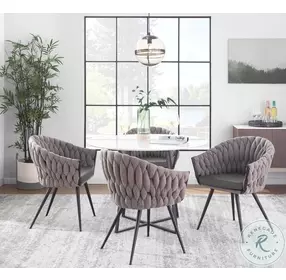 Braided Matisse Grey Chair