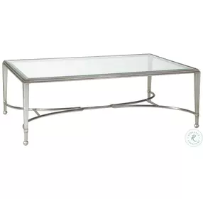 Metal Designs Silver Leaf Sangiovese Large Rectangular Occasional Table Set
