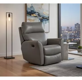 Stardust Valentino Granite Leather Wall Hugger Recliner