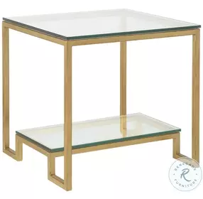 Metal Designs Gold Leaf Bonaire Square End Table